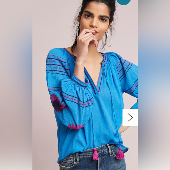 Maeve Tops - Anthropologie Maeve Runaway embroidered peasant blouse